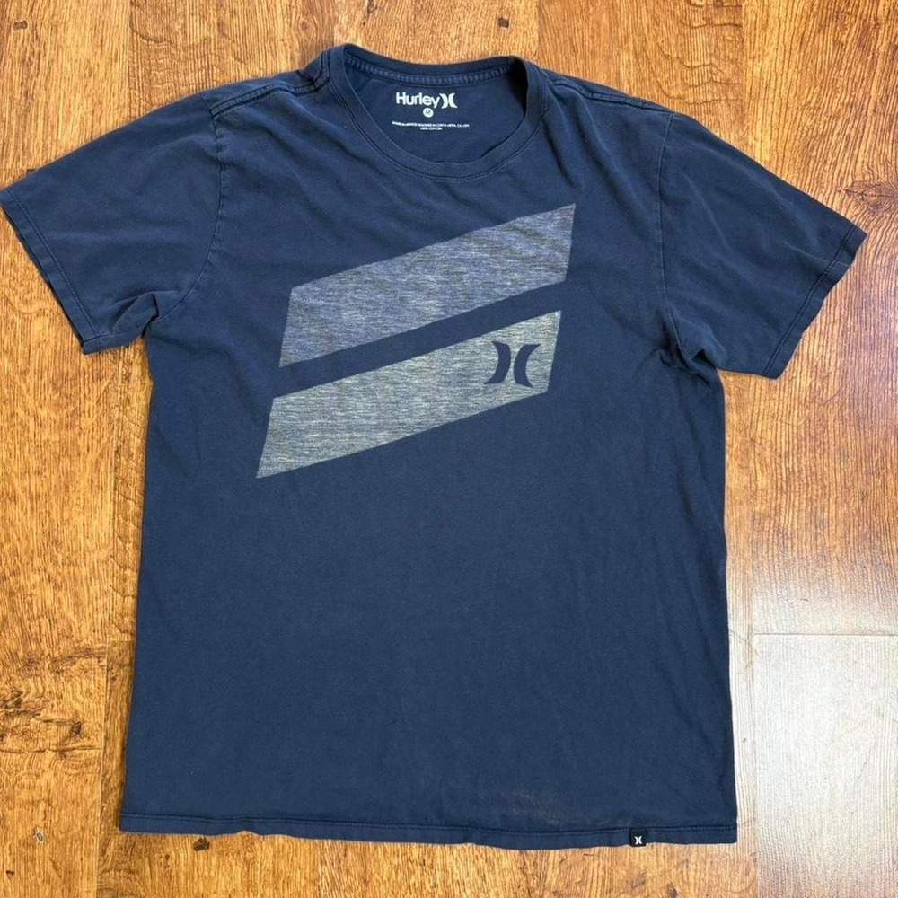 Faded Navy blue Hurley skater surf tee w/ minor flaws see pics